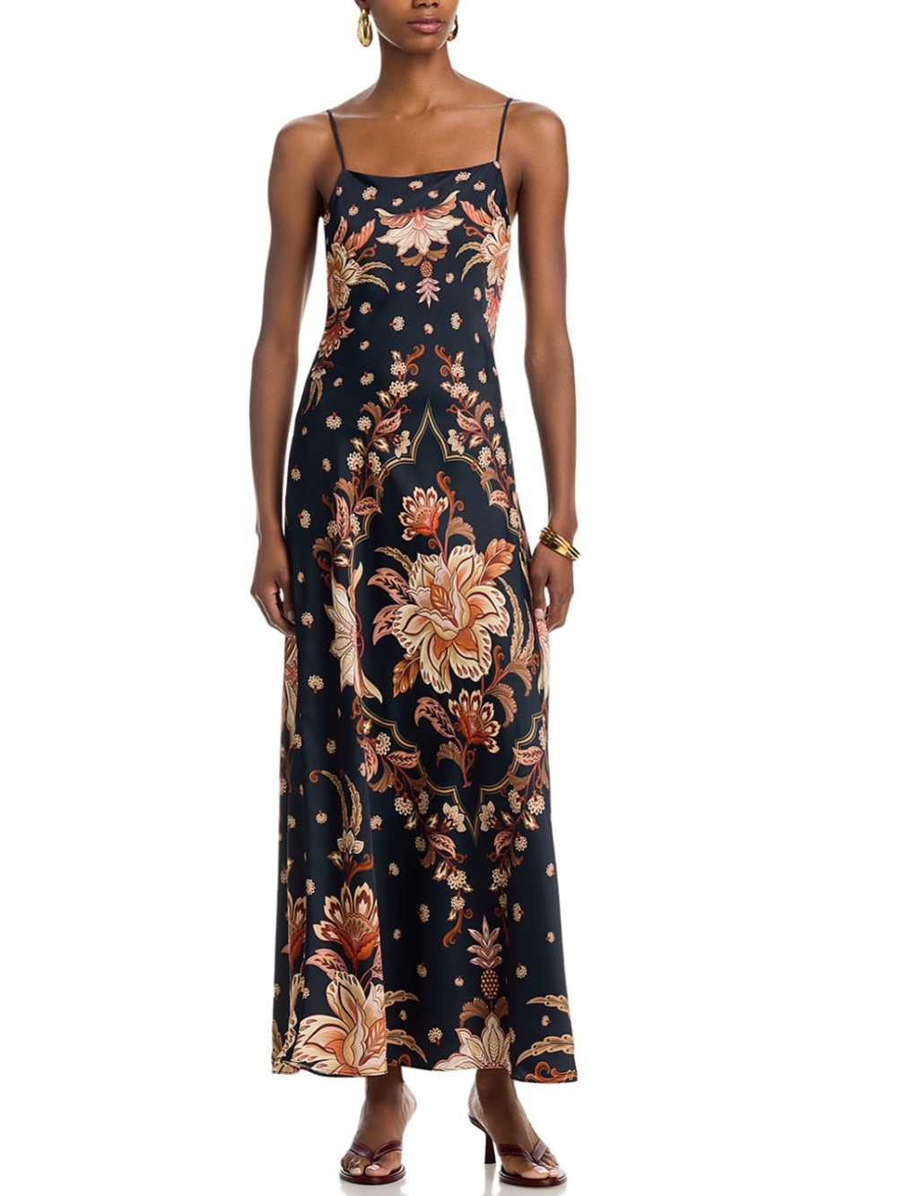 NWT Farm Rio Majestic Garden Maxi slip dress vacation resortwear summer large